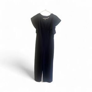 DKNY Navy Flutter Sleeve Jumpsuit